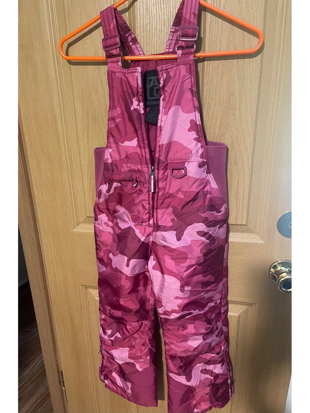 Kids camo winter overalls
